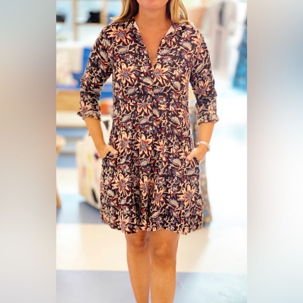 NWT Livro Mini Shirtdress, Midnight Floral